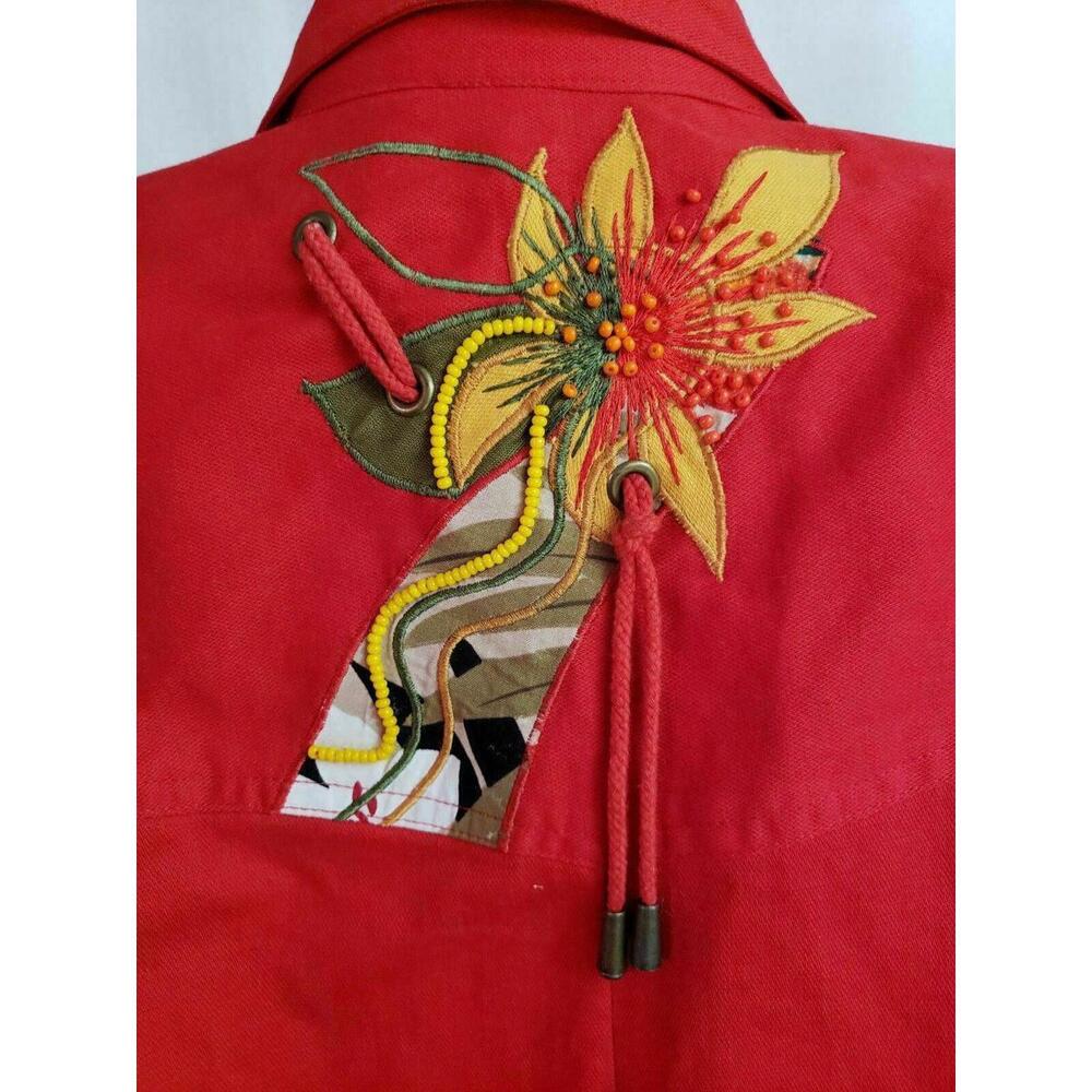 Marc D'Alcy Sleeveless Bolero Art to wear Embellished Vintage women's Top Sz 8 - Picture 6 of 9